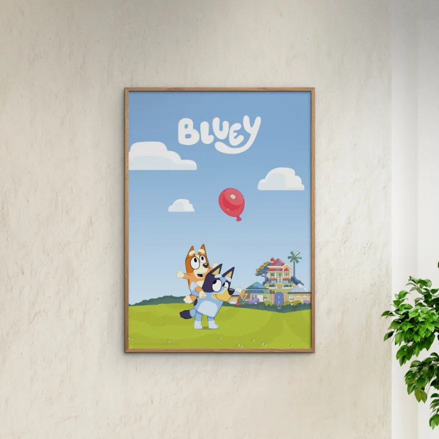 Affisch – Bluey – Ballong 30x40