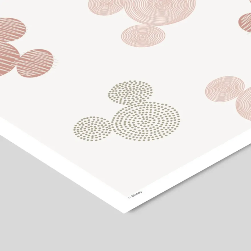 Affisch – Musse Pigg beige mönster 30x40