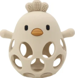 Aktivitetsboll Kyckling i LFGB Silikon - Beige