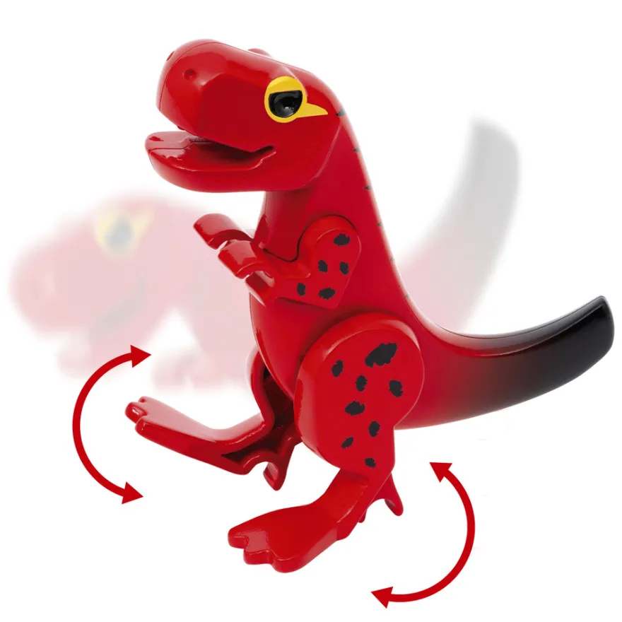 Aktiv Vulkan med Dinosaurier