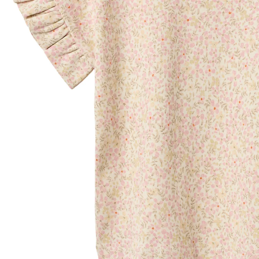Ally T-Shirt - Coral flowers