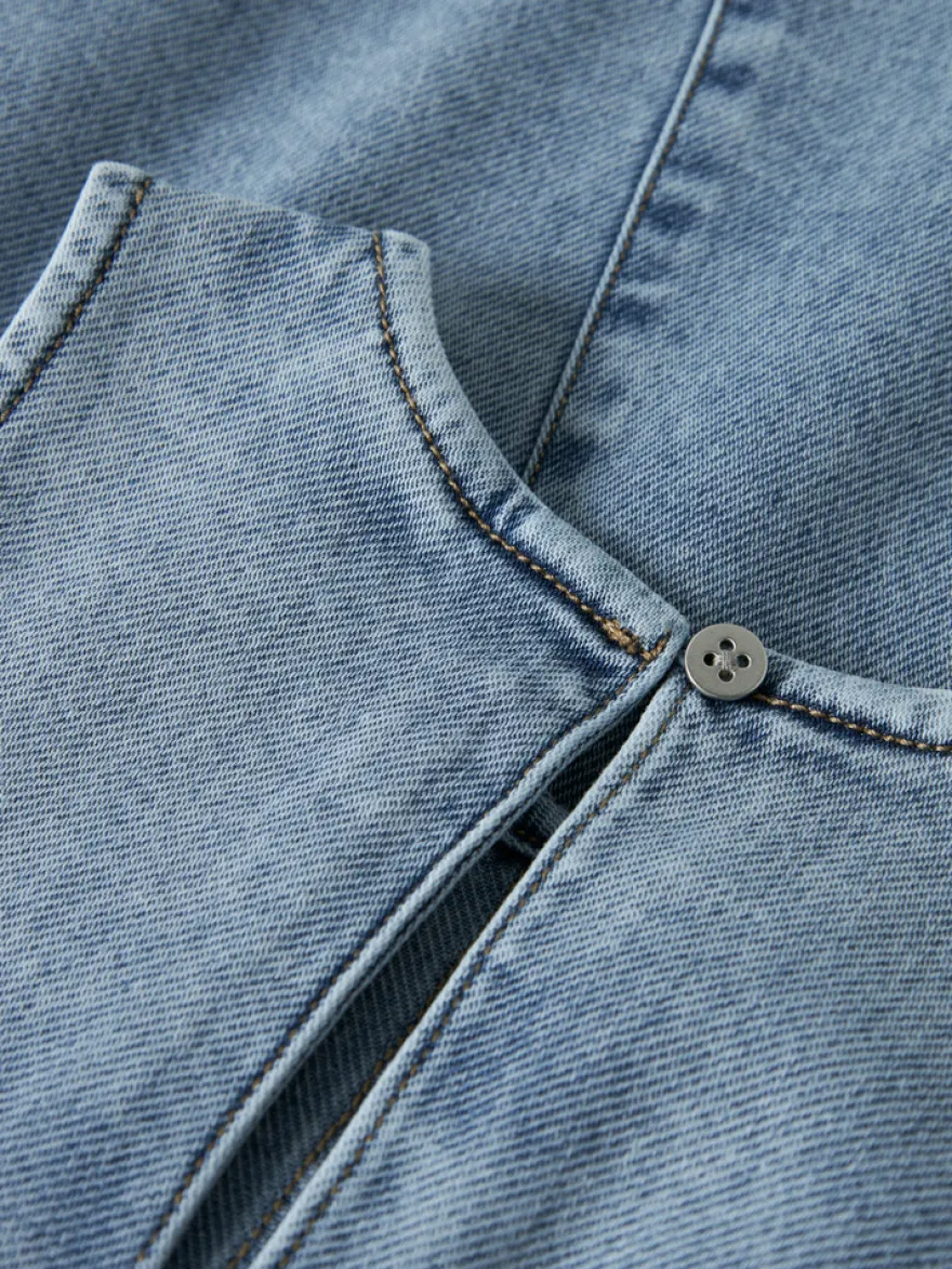 Amelia Denim Klänning - Medium Blue Denim