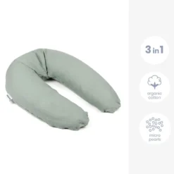 Amnings- och Gravidkudde Muslin - Grön