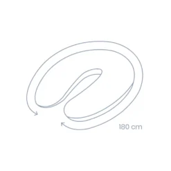 Amnings- och Gravidkudde - Randig Grå/Vit