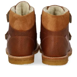 Angulus TEX-stövlar Med Kardborreband - Cognac/Rose Copper