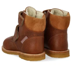 Angulus TEX-stövlar Med Kardborreband - Cognac/Rose Copper