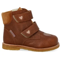 Angulus TEX-stövlar Med Kardborreband - Cognac/Rose Copper