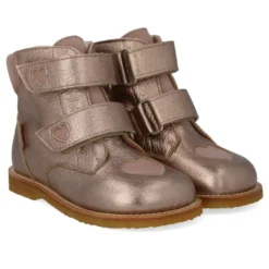 Angulus TEX-stövlar Med Kardborreband - Rose Copper/Faded Rose
