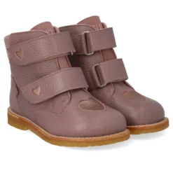 Angulus TEX-stövlar Med Kardborreband - Faded Rose/Rose Copper