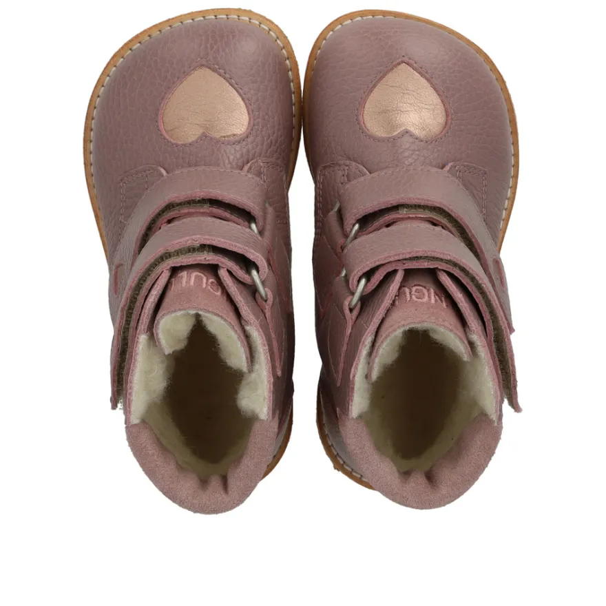 Angulus TEX-stövlar Med Kardborreband - Faded Rose/Rose Copper