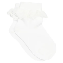 Ankelstrumpor med Volang - White