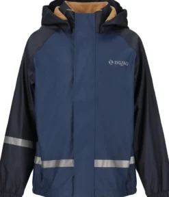 Augus Regnset m. Fleece - Dark Denim