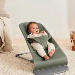 BabyBjörn Babysitter Bliss Vävd Bladmönstrad Quilt - Mörkgrön