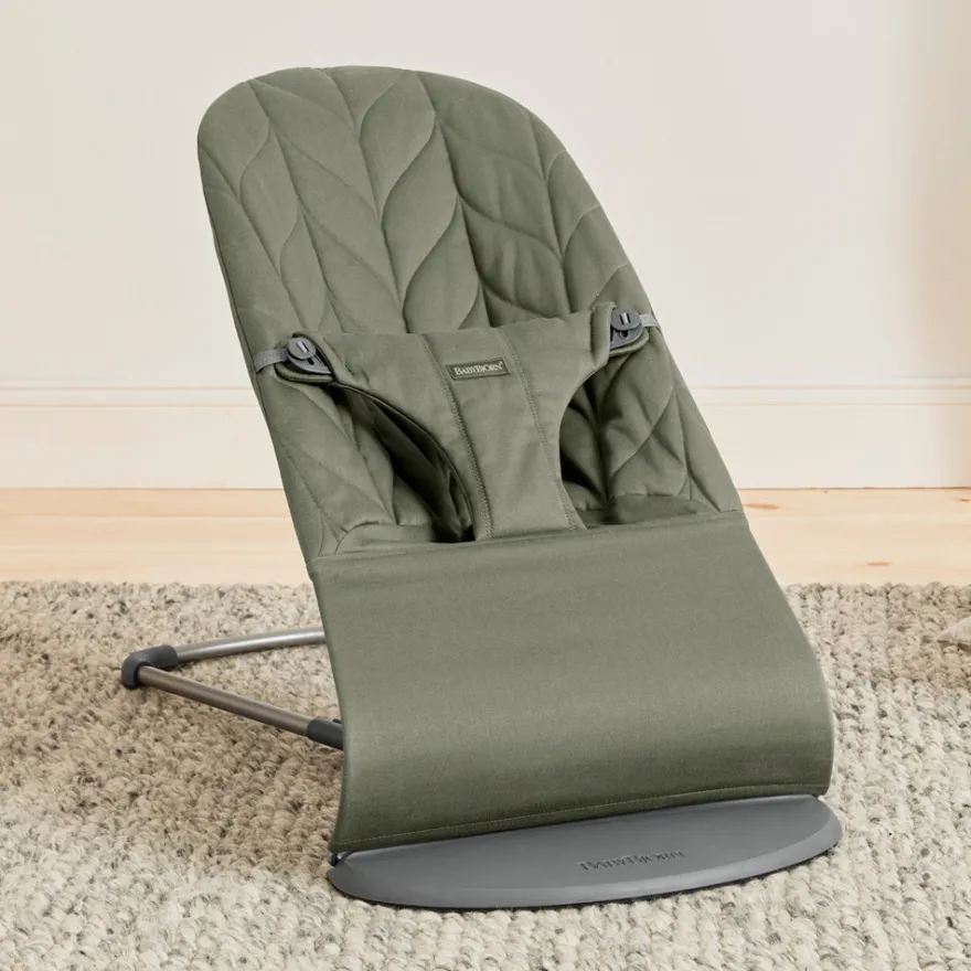 BabyBjörn Babysitter Bliss Vävd Bladmönstrad Quilt - Mörkgrön