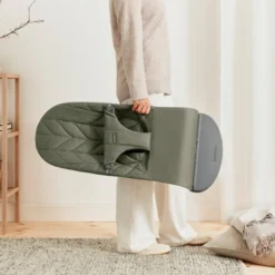 BabyBjörn Babysitter Bliss Vävd Bladmönstrad Quilt - Mörkgrön