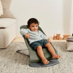 BabyBjörn Babysitter Bliss Vävd Bladmönstrad Quilt - Mörkgrön