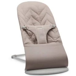 BabyBjörn Babysitter Bliss Vävd Bladmönstrad Quilt - Sandgrå