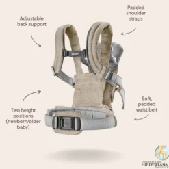 BabyBjörn Harmony 3D Mesh Bärsele - Gråbeige