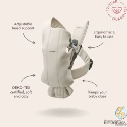 BabyBjörn Mini 3D Jersey Bärsele - Ljusbeige