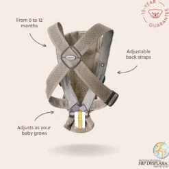 BabyBjörn Mini 3D Mesh Bärsele - Greige
