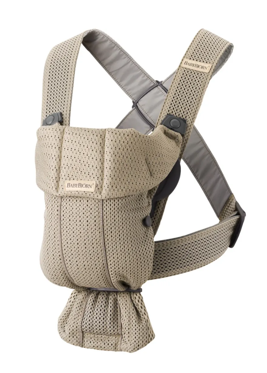 BabyBjörn Mini 3D Mesh Bärsele - Greige