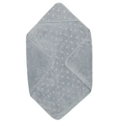 Babyhandduk med huva, 100x100 cm - Jasmin blue