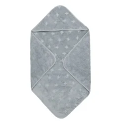 Babyhandduk med huva, 70 x 70 cm - Jasmin blue