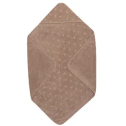 Babyhandduk med huva, 100x100 cm - Walnut