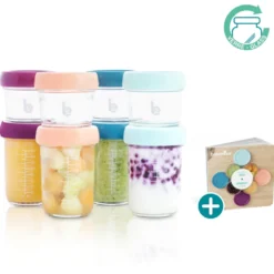 Babymoov Glas Matlådor - 4x 100ml & 4x 220ml
