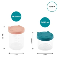 Babymoov ISY Bowls - 6x 250 ml & 3x 120ml