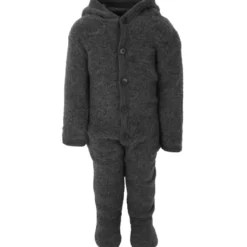 Babyoverall Hush Ull - Dark Grey Melange