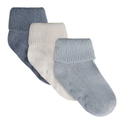 Babyribbsockor med ABS, 3-pack - Ice Flow
