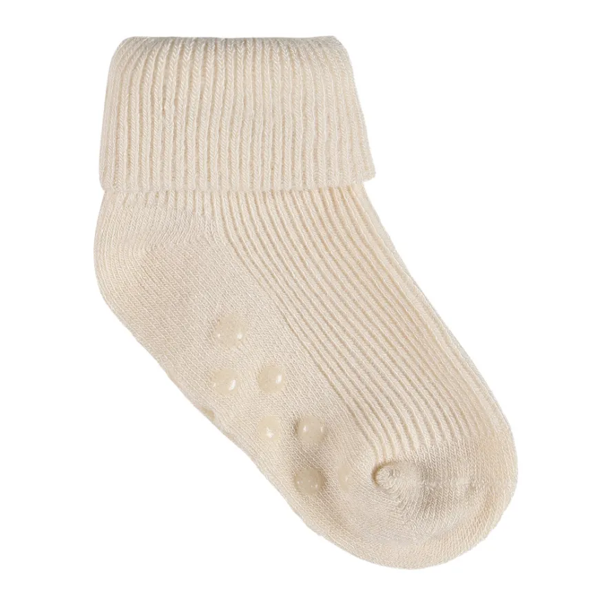 Babyribbsockor med ABS, 3-pack - Rose Smoke