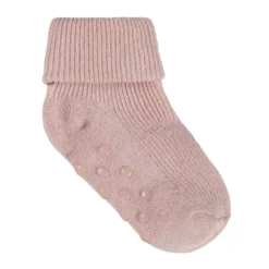 Babyribbsockor med ABS, 3-pack - Rose Smoke