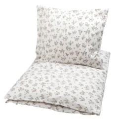 Baby sängkläder, 70x100 cm - Floral, beige