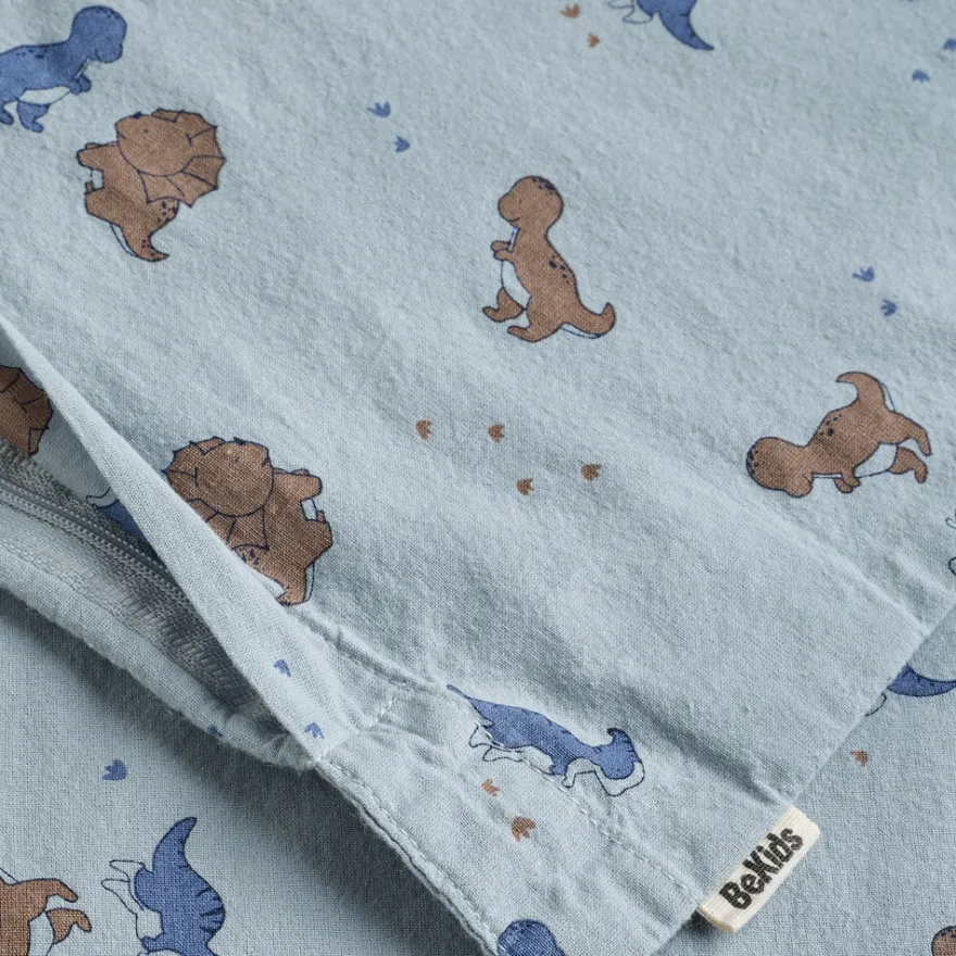 Baby sängkläder 70x80, Dino Blue fog