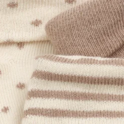 Babystrumpor med ABS 3-pack - Beige