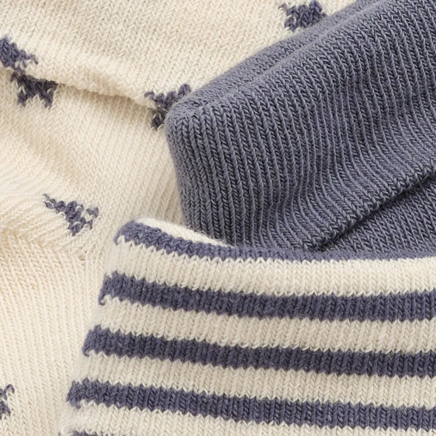 Babystrumpor med ABS 3-pack - Blå