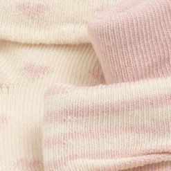 Babystrumpor med ABS 3-pack - Rosa