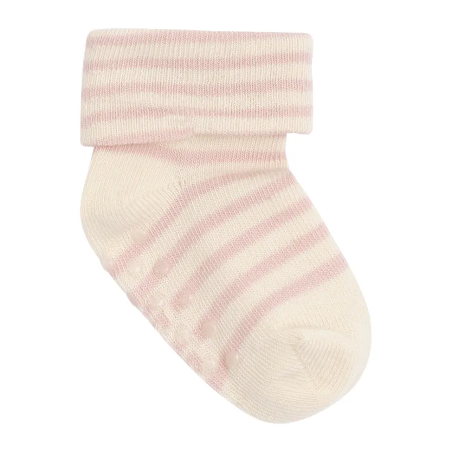 Babystrumpor med ABS 3-pack - Rosa