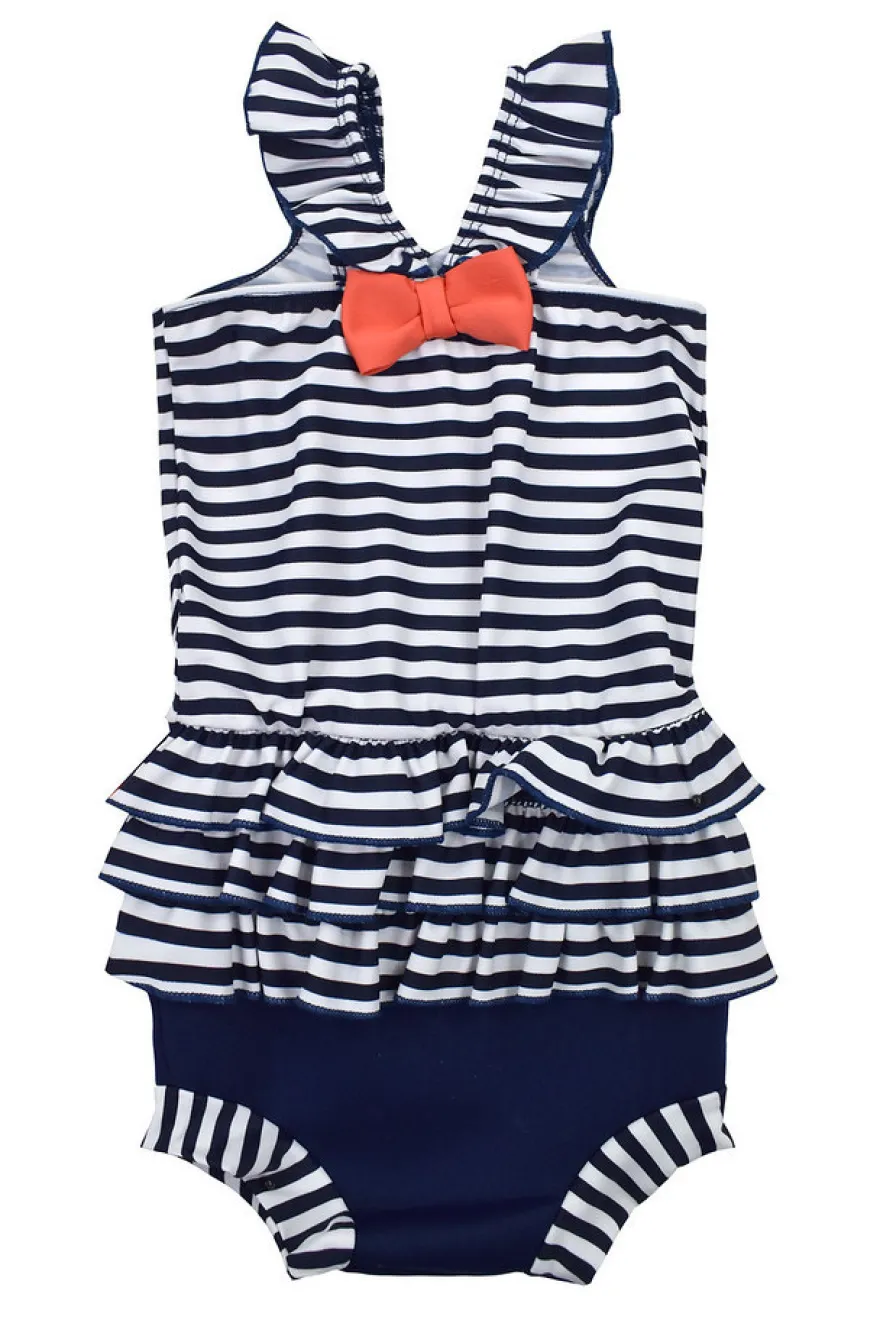Badbyxor Happy Nappy Kostym - Navy Randig