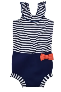 Badbyxor Happy Nappy Kostym - Navy Randig