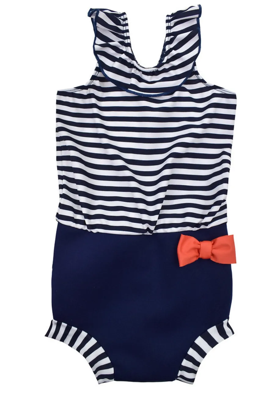 Badbyxor Happy Nappy Kostym - Navy Randig