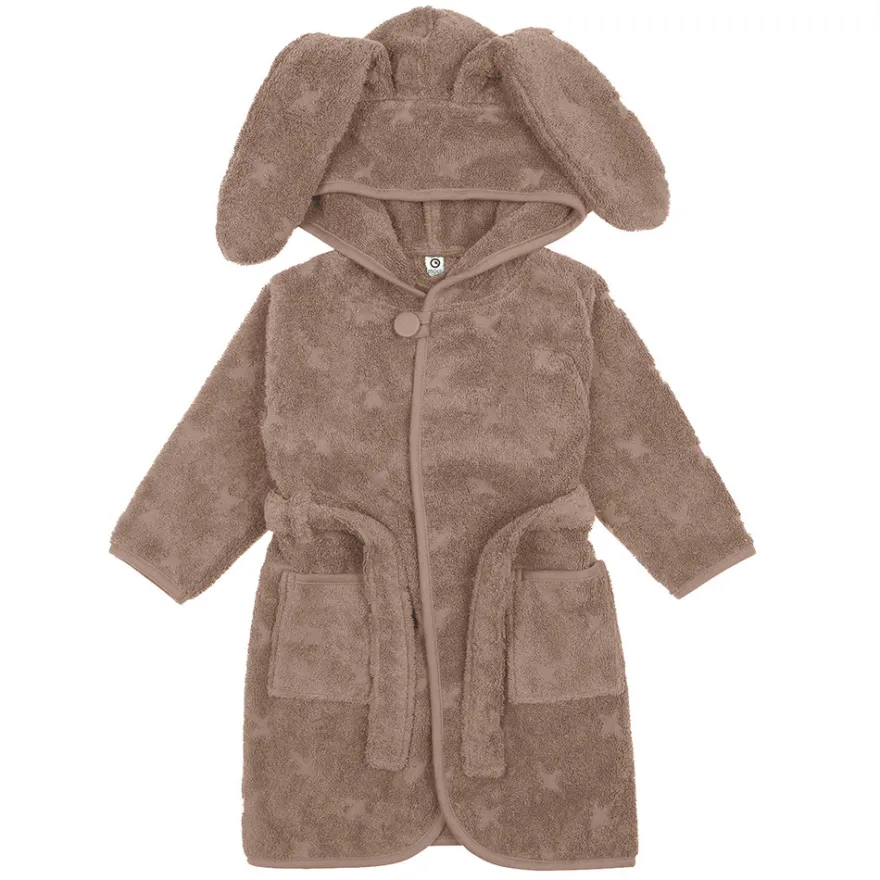 Badcape med öron, 104/110 - Walnut