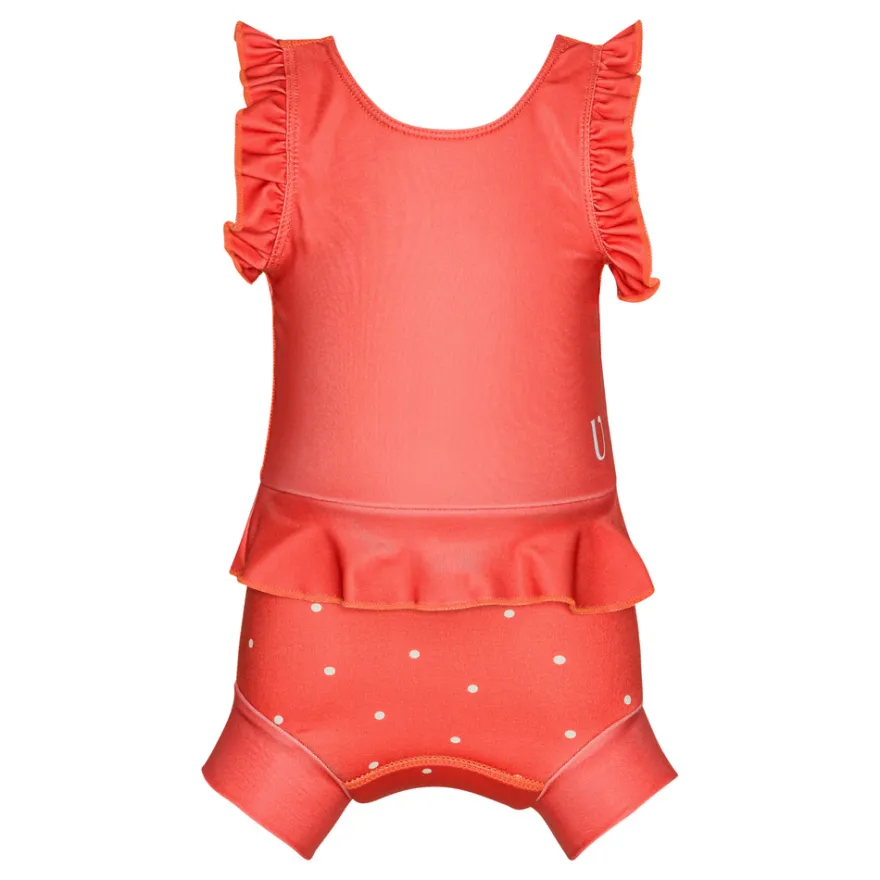 Baddräkt - Neopren - Frill - Berry - Dots - Berry