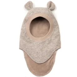 Balaclava m. Öron Ull - Camel Melange