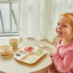 Barbo Toys Moomin - Mealtime Set w. 4 Rooms Plate - 5pcs