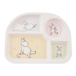 Barbo Toys Moomin - Mealtime Set w. 4 Rooms Plate - 5pcs