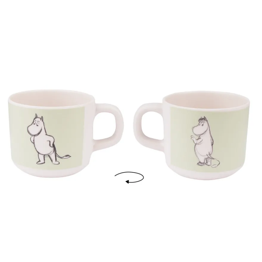 Barbo Toys Moomin - Mealtime Set w. 4 Rooms Plate - 5pcs