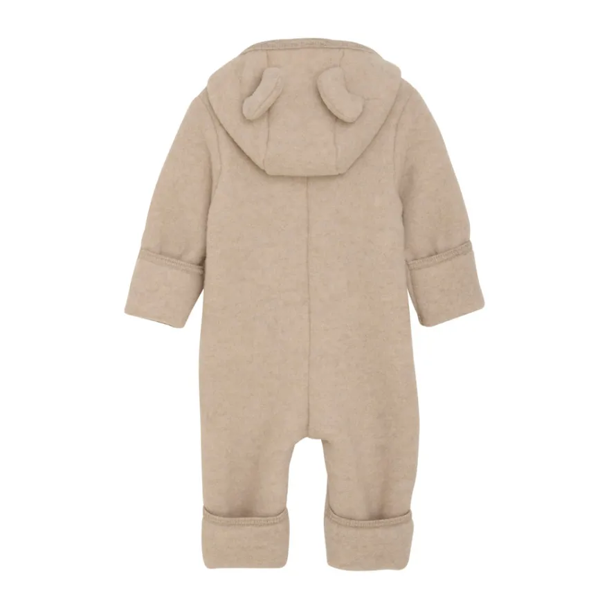 Barnvagnsoverall med Öron - Camel Melange